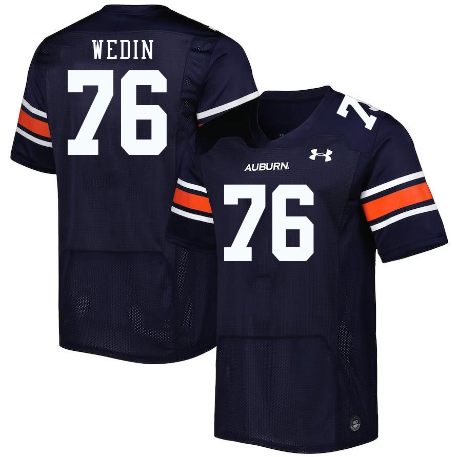 Men #76 Clay Wedin Auburn Tigers College Football Jerseys Stitched-Navy - Click Image to Close